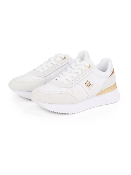 Sneakersy Tommy Hilfiger skórzane beżowe