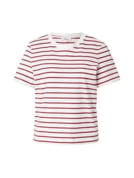 S.Oliver Tricou crem / roz pitaya / bordeaux roșu