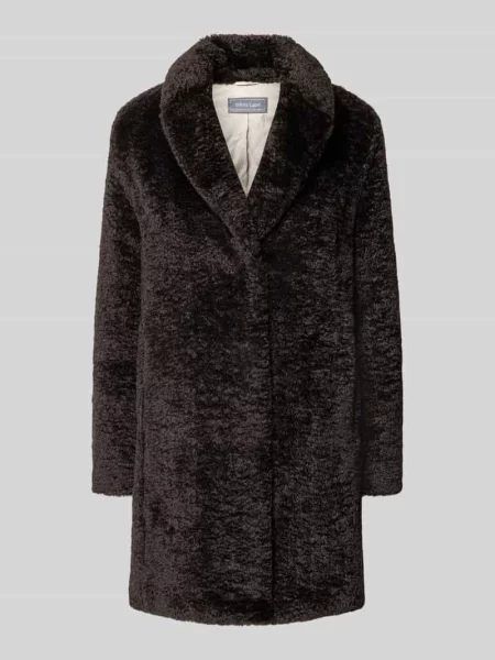 Płaszcz o kroju regular fit z futerka White Label