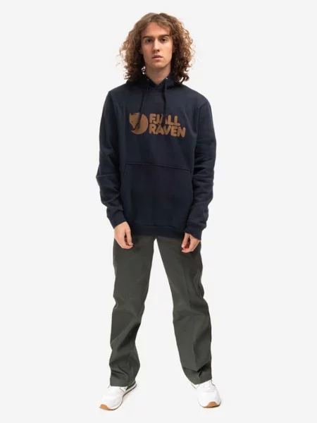 Bluza Fjällräven z logo granatowa
