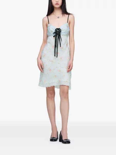 Rochie mini Marc Jacobs cu model floral cu imagine albastru