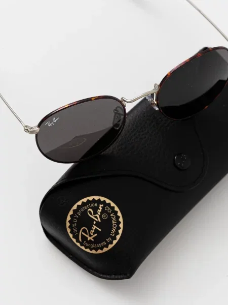 Ray-Ban napszemüveg ROUND METAL barna