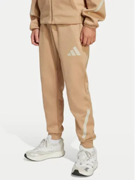 Teplákové kalhoty adidas béžové