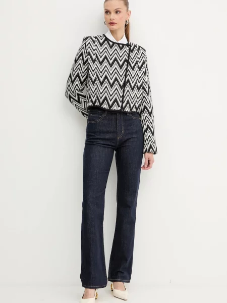 Піджак BOSS Orange однобортний візерунок чорний