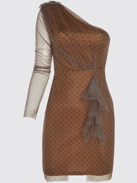 Rochie Trendyol din tul drapată bej
