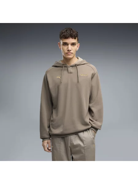 PUMA MÄ™ska bluza z kapturem Porsche Legacy Lifestyle Akcesoria BeÅ¼owy S szara