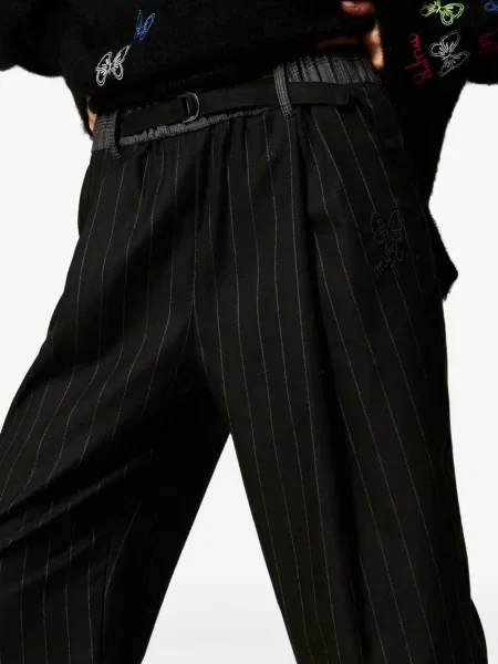 Pantaloni Twinset cu dungi negru