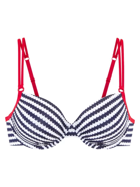 S.Oliver Sutien costum de baie bleumarin alb