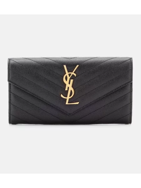 Kožni novčanik Saint Laurent crna