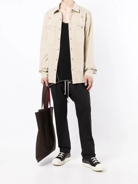 Ilgas striukė Rick Owens Drkshdw ruda