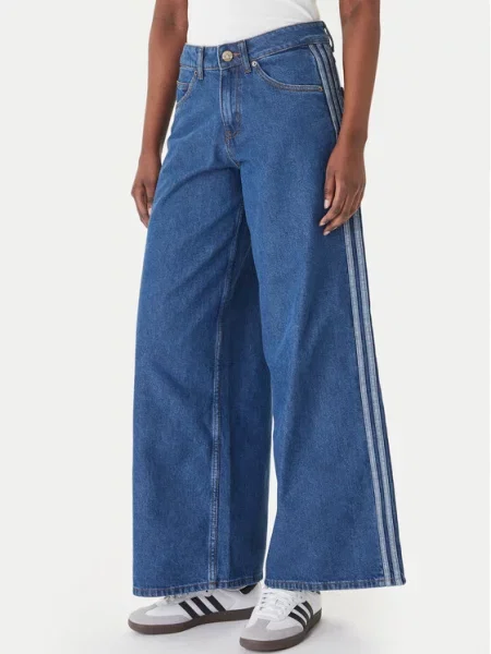 Adidas Jeans hlače Firebird Adilenium Wide Leg modra