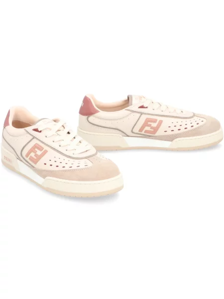 Sneakersy Fendi skórzane różowe