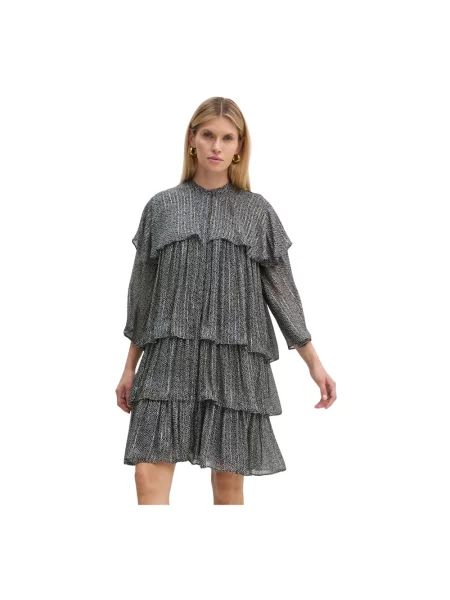 Bruuns Bazaar sukienka mini rozkloszowana czarny
