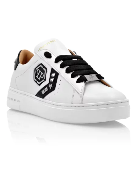 Sneakersy Philipp Plein skórzane białe