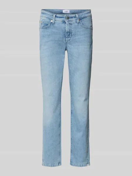 Jeansy o kroju regular fit z mieszanka bawełny model PIPER' Cambio niebieskie