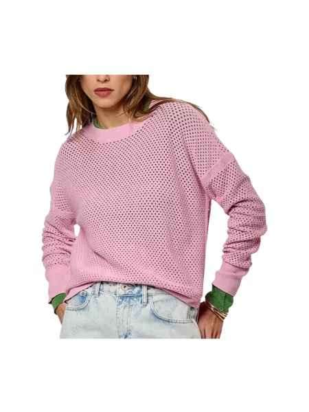 Dzianinowy sweter Kaporal różowy