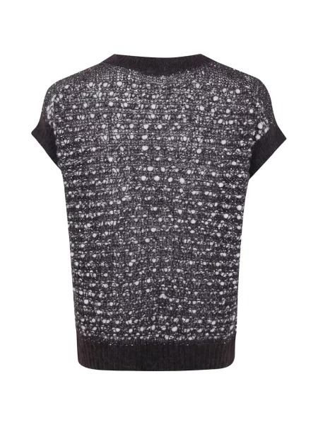 Bouclé pulover D.exterior cu paiete maro