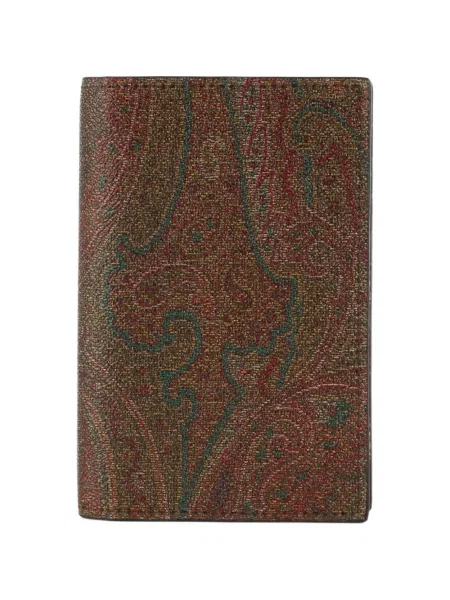 Portofel Etro cu imagine cu model paisley maro