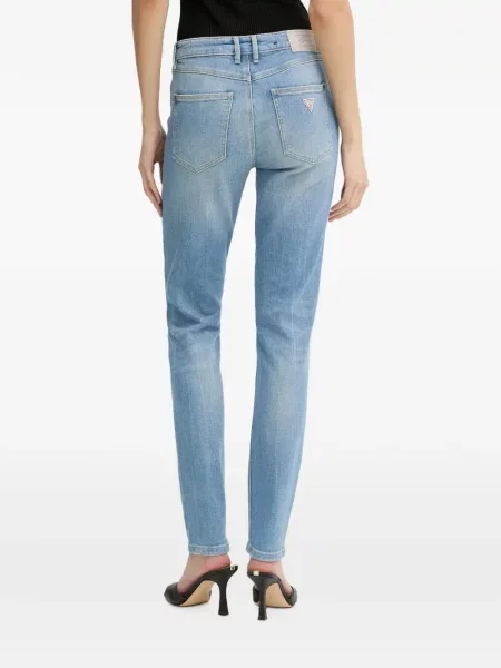 Blugi Guess cu autograf albastru