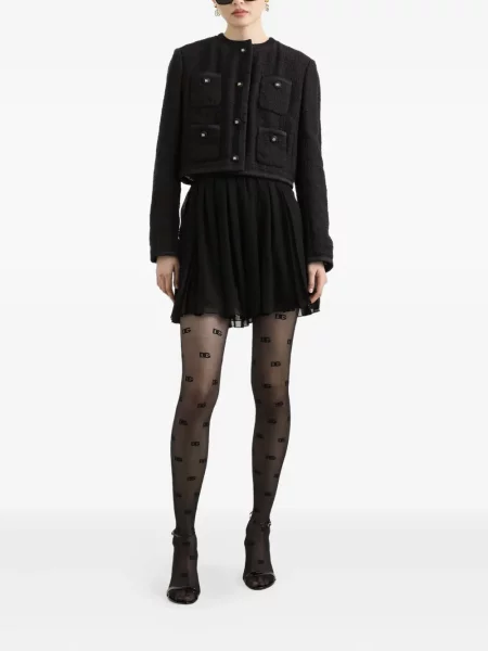 Geacă Dolce & Gabbana din tweed negru