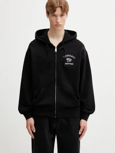 Carhartt WIP Hooded Eightynine Sweat Jacket hanorac cu din pentru bărbați negru