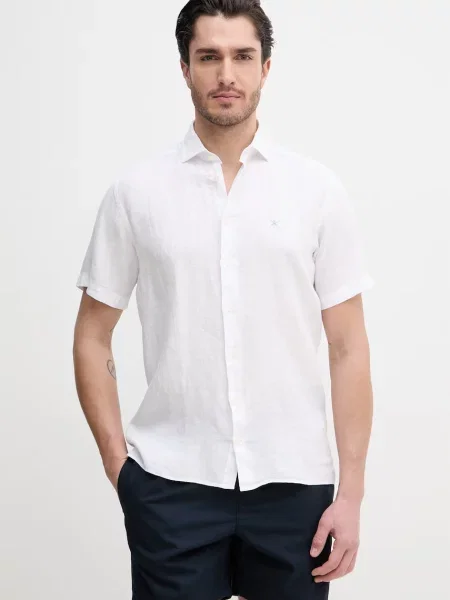 Lanena košulja Hackett London bijela