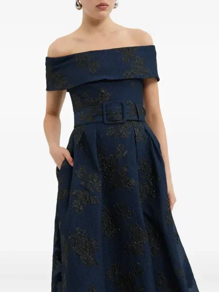 Rochie Rebecca Vallance cu model floral albastru