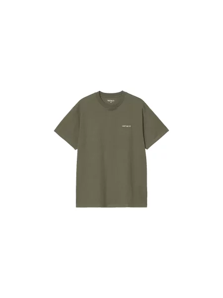Carhartt WIP S/S Script Embroidery T-Shirt Mężczyźni Koszulki Carhartt WIP Size: S zielony