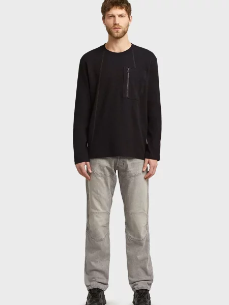 Лонгслів G-star Raw а-силуету чорний