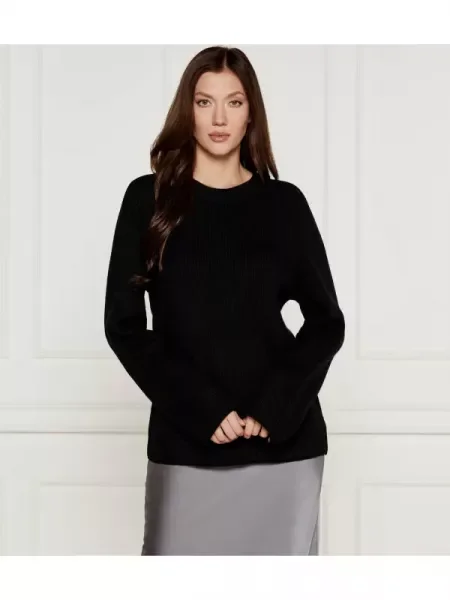 Michael Kors Gyapjú kötött pulóver | Relaxed fit fekete
