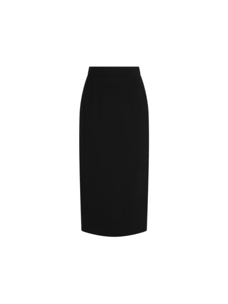 Spódnica midi Dolce And Gabbana wełniana czarna