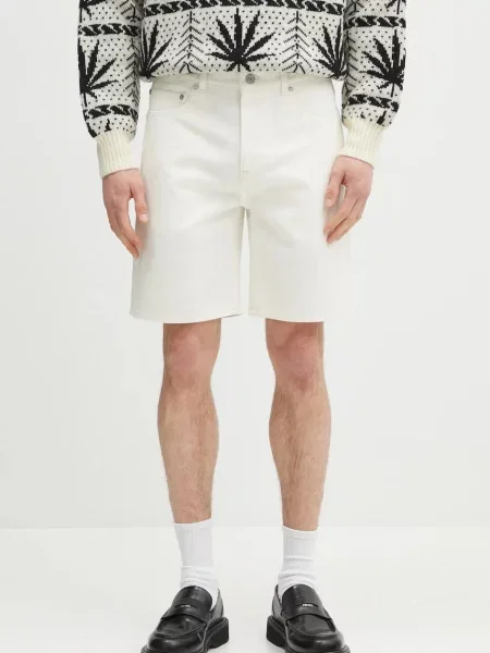 Lacoste pantaloni scurți jeans bej