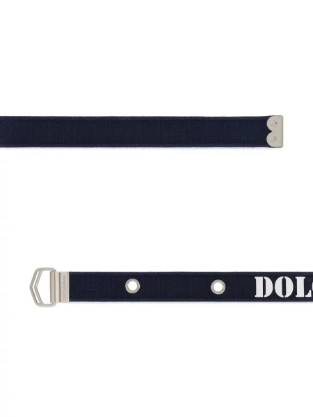 Raštuotas diržas Dolce & Gabbana mėlyna