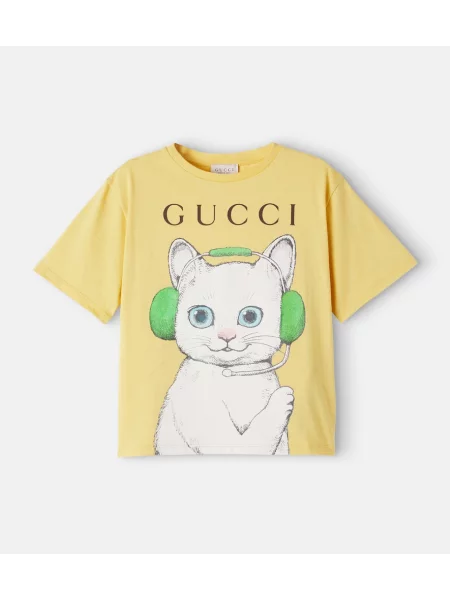 Marškinėliai Gucci geltona