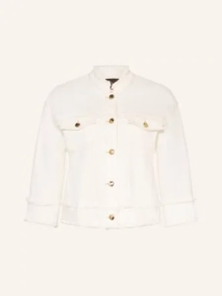 S.Oliver Black Label Kurtka Dżinsowa Z Rękawami weiss biała