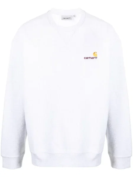 Hanorac Carhartt Wip cu broderie gri