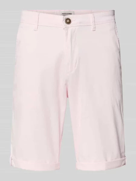 Szorty o kroju straight fit z wpuszczanymi model Bowie' Jack & Jones różowe