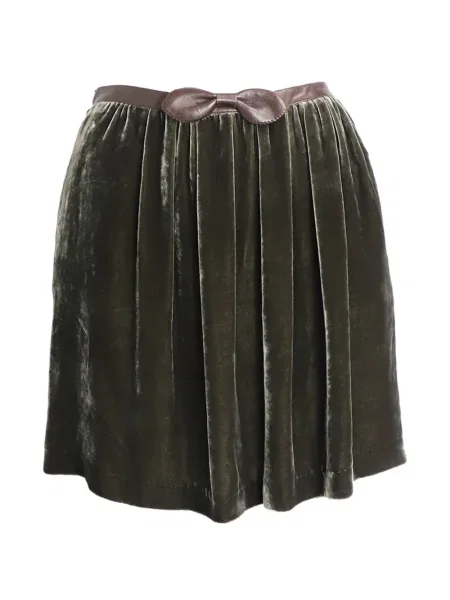 Mała mały spódnica mini Sandro z kokardką zielona