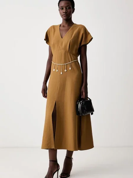 Marella rochie cu lyocell MLLORCHE maro