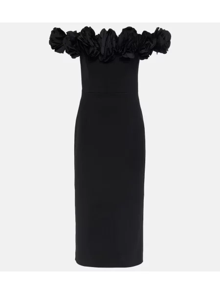 Rochie midi Rebecca Vallance cu model floral până la genunchi de costum negru