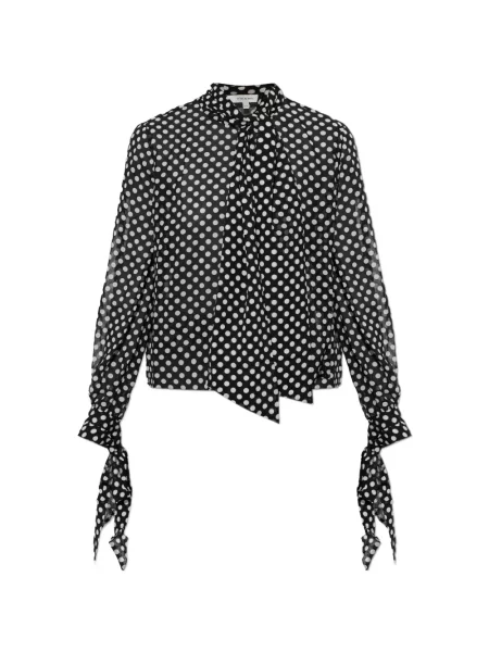 Bluză Frame cu buline cu legături negru