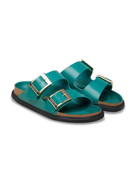 Kožené pantofle Birkenstock Arizona tyrkysová