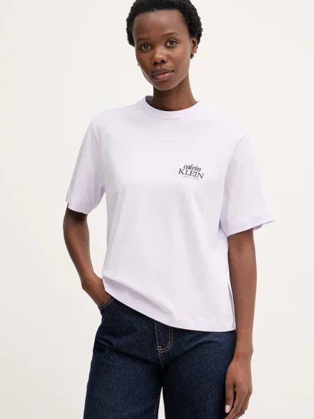 Calvin Klein Jeans Majica majnica vijolična