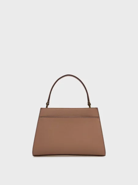 Шкіряна сумка Dkny коричнева