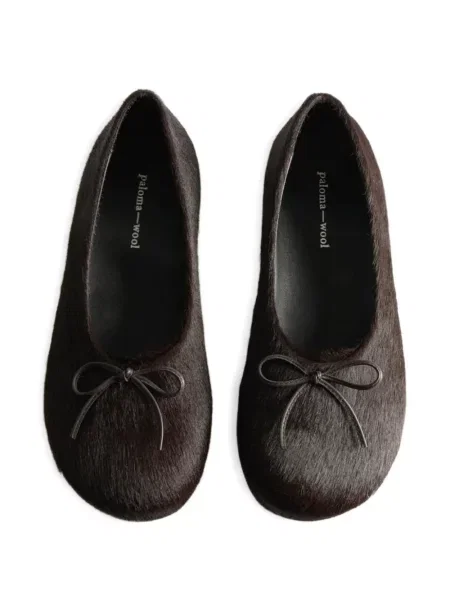 Balerini Paloma Wool cu funde de lână maro