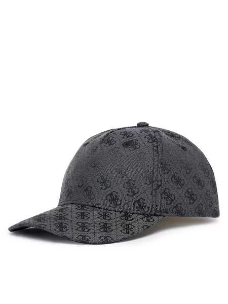 Καπέλο Jockey Guess Σκούρο γκρι μαύρο