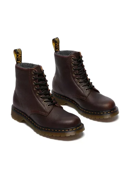 Шкіряні черевики Dr. Martens Pascal Warm Lined на платформі коричневий