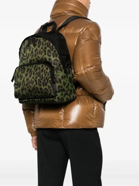 Rucsac Prada cu imagine cu model leopard verde