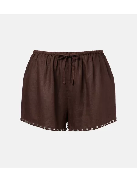 Pantaloni scurți Staud de in maro