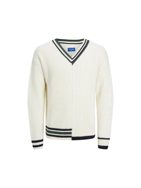 Dzianinowy sweter Jack & Jones biały